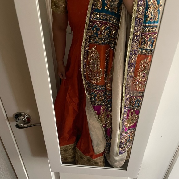 SRB9938 Faryal Makhdoom Sehrish B designer Memsaab UK Dupatta bridal anarkali - Picture 10 of 15